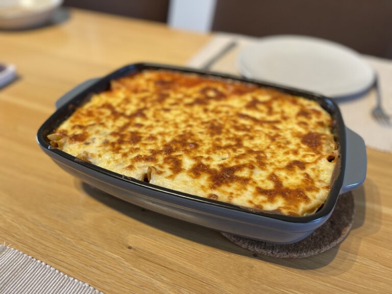 pasta met 2 sausen in stoomoven