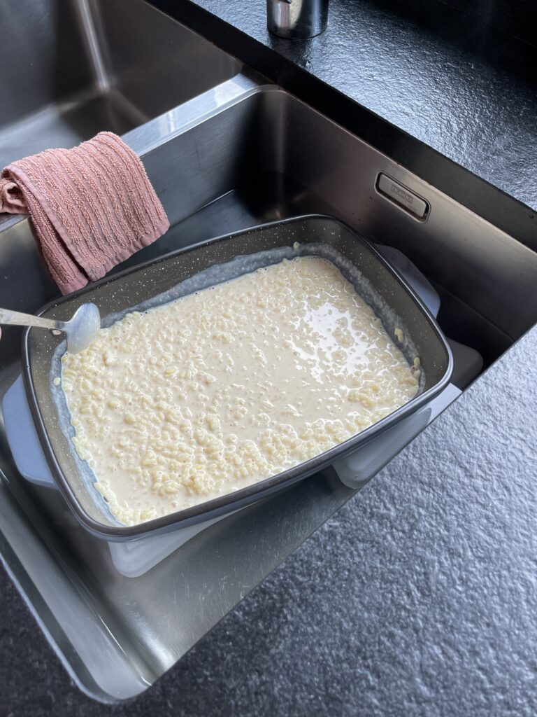 rijstpap in de stoomoven