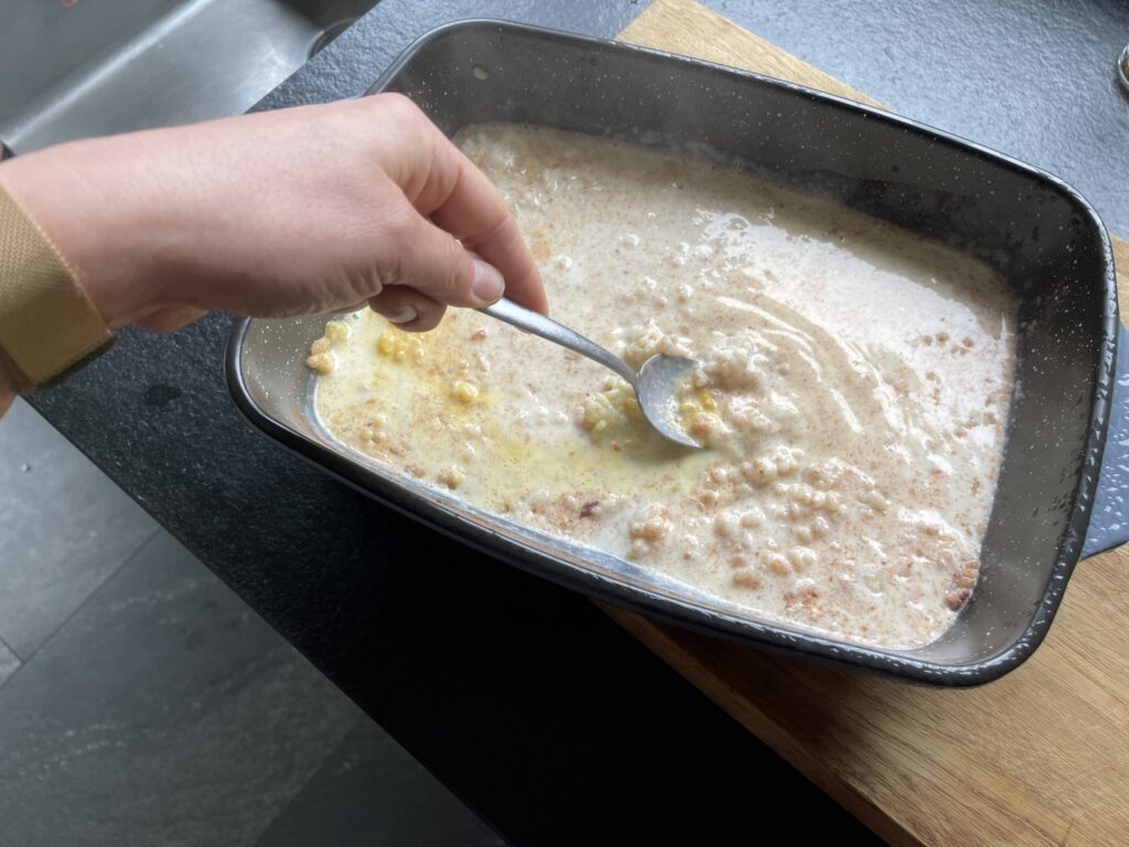 rijstpap in de stoomoven